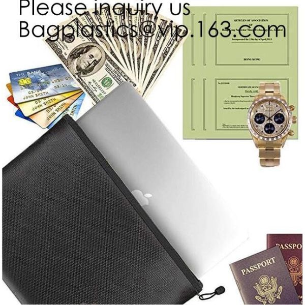 Silicone Coated Fireproof Bag A4 Fireproof Document Holder Case Fire Resistant Money Purse,Heavy Duty Safe Fireproof Bag