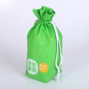 Wholesale Summer Green Drawstring Bag , Light Weight Cloth Drawstring Gift Bags from china suppliers