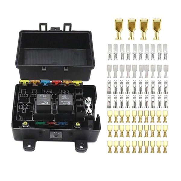 12V 24V ATC ATO 21 Ways Fuse Relay Block for Car Truck Marine Boat RV Trailer