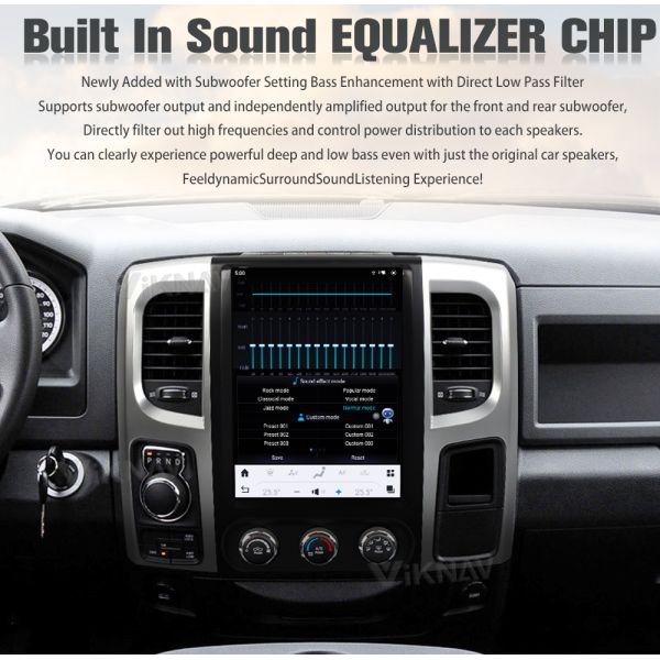 12.1 inch Android 11 Car Radio For 2013-2019 Dodge Ram Radio Touch Screen GPS Navigation Multimedia Player Carplay