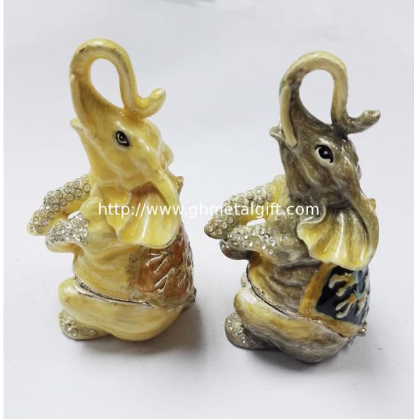 elephant trinket box alloy jewelry box home decoration jewelry box