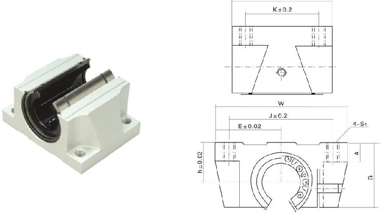 Customized Linear Guide Rail Block Aluminum Slide Unit Lightweight Easy to Assemble