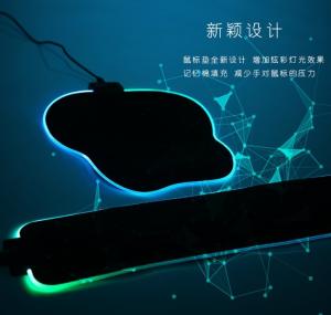 Wholesale Reduce Pain Rgb Light Mouse Pad , ODM Keyboard And Mouse Mat With Wrist Support from china suppliers