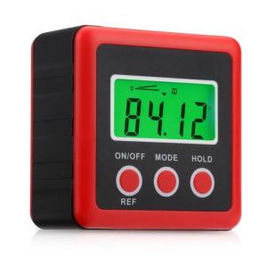 China Red Precision Digital Protractor Inclinometer Water Proof Level Box Digital Angle Finder Bevel Box on sale