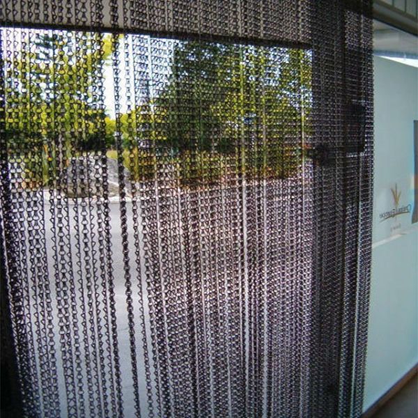 Aluminum Chain Link Fly Screen Door Curtain