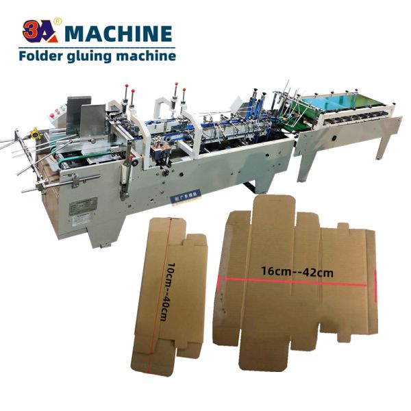 Automatic Mini Corrugated Box Folder Gluer Paper Forming Machine Folding Gluing Machine