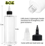 8oz Plastic Squeezing Bottles, Clear Oil Dispenser Dropper Bottle Applicator