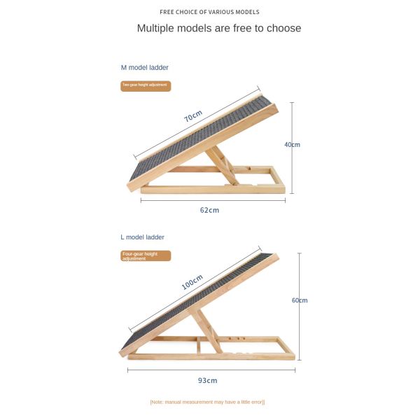 40cm 70cm Dog Car Steps Ramp Two Gear Scratch Resistant