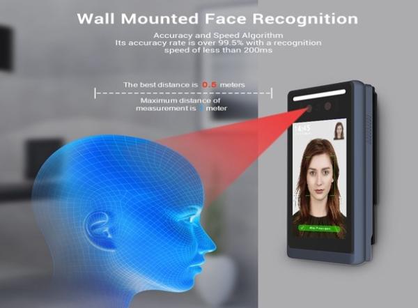 Quality Security Biometric Time Attendance Terminal / IC Card Face Detection Access Control System for sale