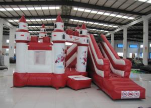 Wholesale Simple inflatable jumping castle PVC material red color inflatable bouncer house with slide inflatable bouncy combo from china suppliers