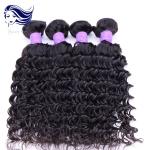 Natural Black Virgin Peruvian Hair Extensions 12 Inch , Peruvian Hair Bundles