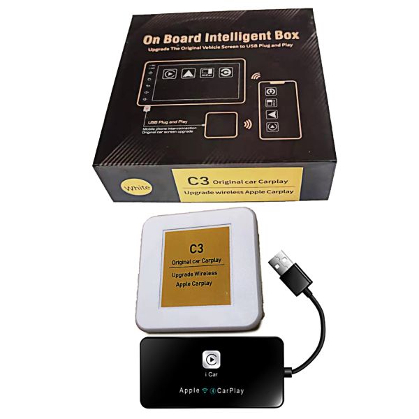 Wireless carplay Dongle for Carplay and android auto Radio by USB cable for iPhone and Android cellphone C3-CarplayBox