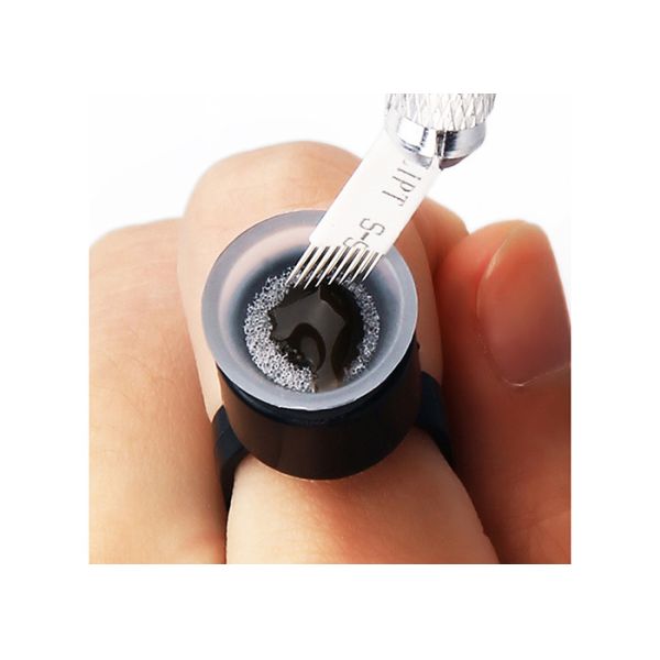 Black Color Single Pigment Ring Cup / Permanent Makeup Accessories