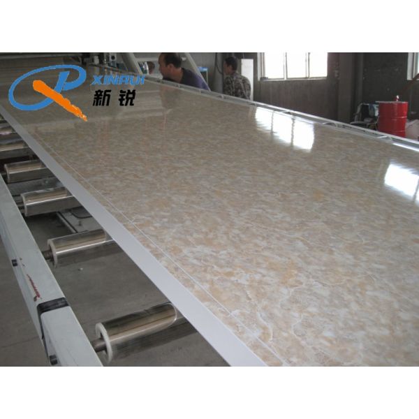 380V 2.0g/Cm3 Double Screw Pvc Marble Sheet Making Machine