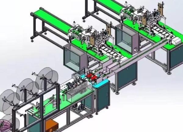 Quality Full Automatic Disposable Mask Making Machine Stable Control Adjustable Speed for sale