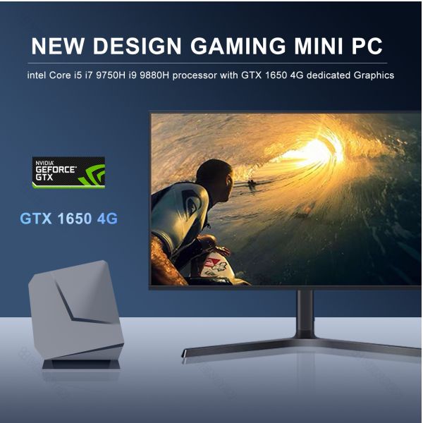SSD+HDD 256GB Gaming Mini Pc Core I7 I9 With Nvidia Gtx 1650 4gb Video Card mini pc box