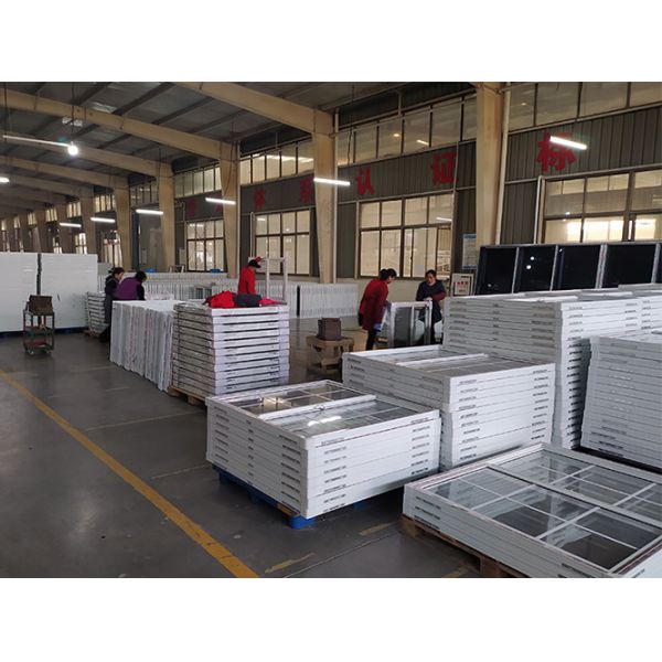 PVC Windproof Double Hinged Patio Doors Window Impact Resistance Odm