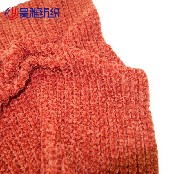 Knitting Chenille Home Yarn Shining Color 3.5NM 100% Spun Polyester Dyed Yarn
