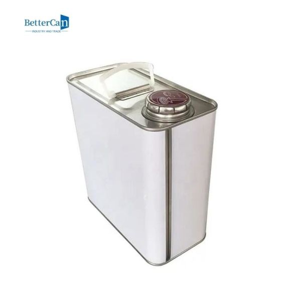Empty 2.5 Litre Paint Tin Cans 1 Gallon Tinplate Tin With Pressure Cap