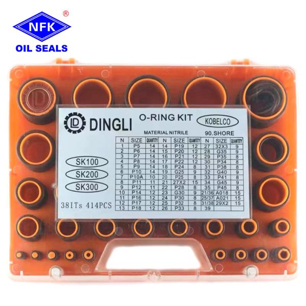 Excavator Rubber O-Ring Kit Set Repair Oring Box From China