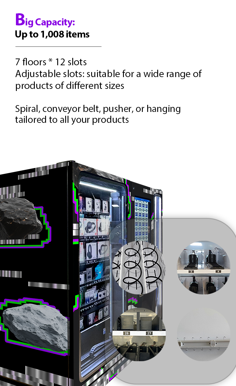 Smart 3C Vending Machine With Transparent Lockers For Better Product Display