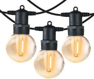 China G40 Globe Plastic 12 Bulbs Connectable Outdoor Bulb String Lights on sale
