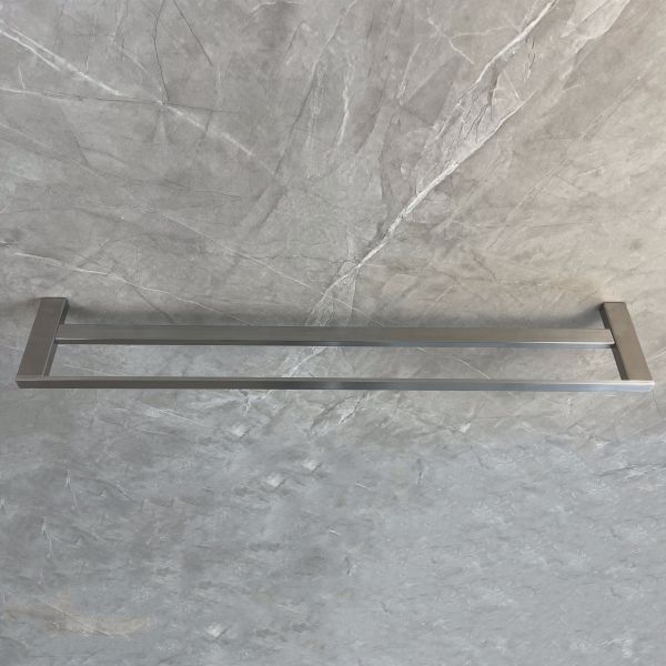 62.5cm SUS304 Bathroom Towel Bars Brushed Double Towel Bar Rack