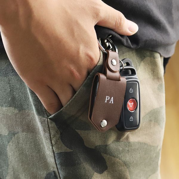 SS316L Leather Photo Key Chain With Engraving Words