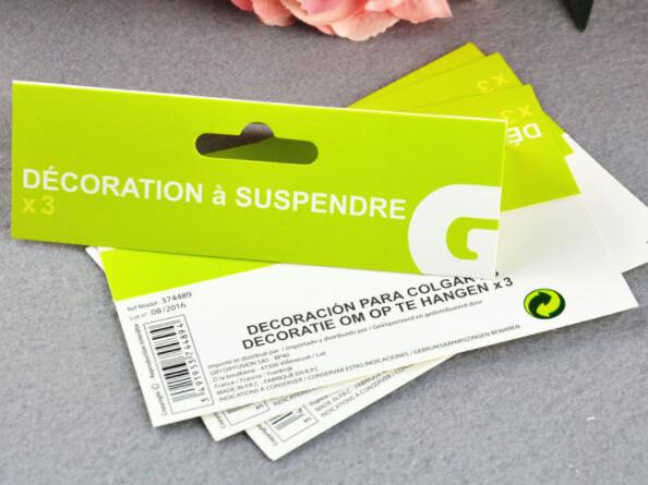 UV Printing Packaging Header Cards Customized pattern With Hole