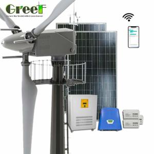 Wholesale High Efficiency Pitch Control Wind Turbine Off Grid Solar Hybrid System Kit 30KW from china suppliers