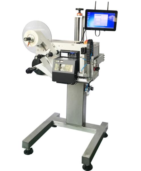 Quality YIMU PLC HMI Automatic Sticker Printer Label Applicator For Food Online for sale