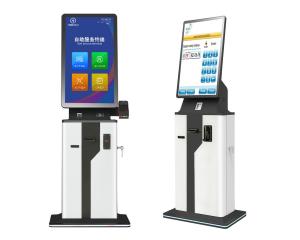 China 23.8inch 32inch Self Ordering Kiosk Bill Acceptor Payment Kiosk With Printer on sale