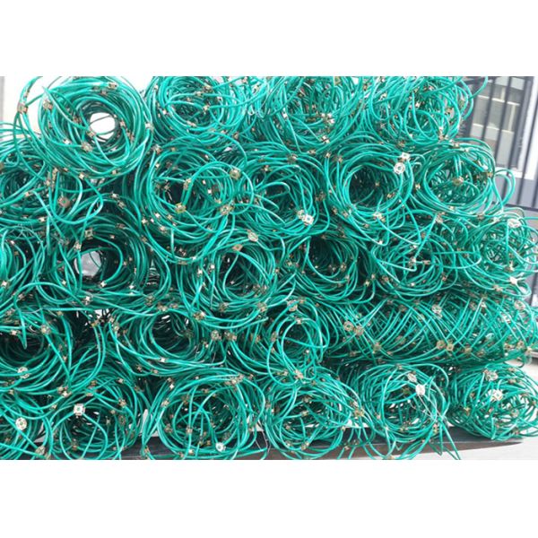 Square Hole Rockfall Protection Netting For Slope Protection / SNS Rope Netting