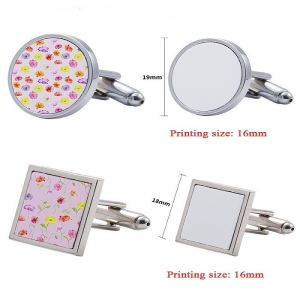 Wholesale Personalised Photo Cufflinks Cute Sublimation Blank Metal Cufflinks from china suppliers