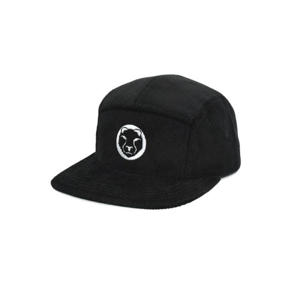 Quality Corduroy 5 Panel Camper Cap For Running Flat Bill Camping Hat for sale
