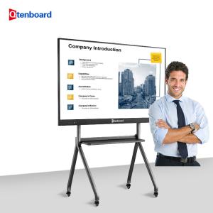 Wholesale 4K UHD Built-in Android &amp; Windows Dual System Interactive Digital Whiteboard from china suppliers
