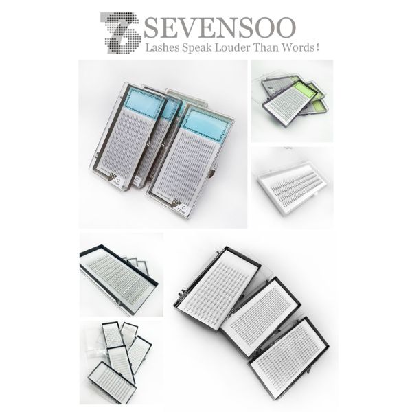 Silk PBT Fiber Material Russian Volume Lashes With Customized Package