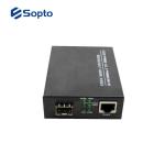 Single Mode Fiber Media Converter Fiber To Ethernet Built In IP Based Web