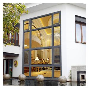 China Double Glazing Bulletproof Aluminium Frame Windows Commercial With Mosquito Net on sale