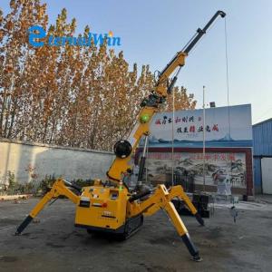 Wholesale Yellow Color Engine Type 3ton Construction Mini Spider Crane With Fly Jib from china suppliers