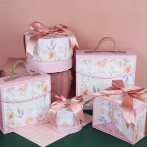 Wholesale New Creative Pink Flower Candy Boxes Wedding Party Gifts Box Paper Chocolate Boxes Package from china suppliers