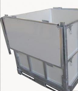 Foldable IBC 1000 Liter Container / Ibc Water Container 1.0mm White Coated Steel Panel
