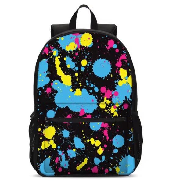 Quality Adjustable Straps Custom Printed Backpacks School Polyester Laptop Backpacks for sale