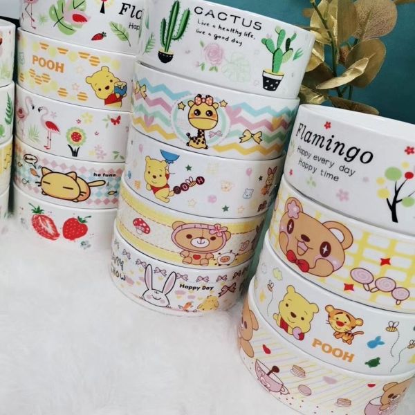 Pet Porcelain Engaved Printing Cute Dog Bowls Pup Cat Feeder