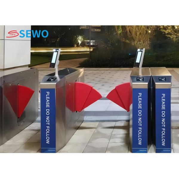 Automatic Widened Passageway Flap Turnstile Gate For Community Pedestrian Access Control