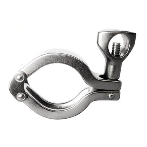 Quality Industrial Ss Tri Clamp Fittings Double Bolt Pipe Clamps Mirror Polishing for sale