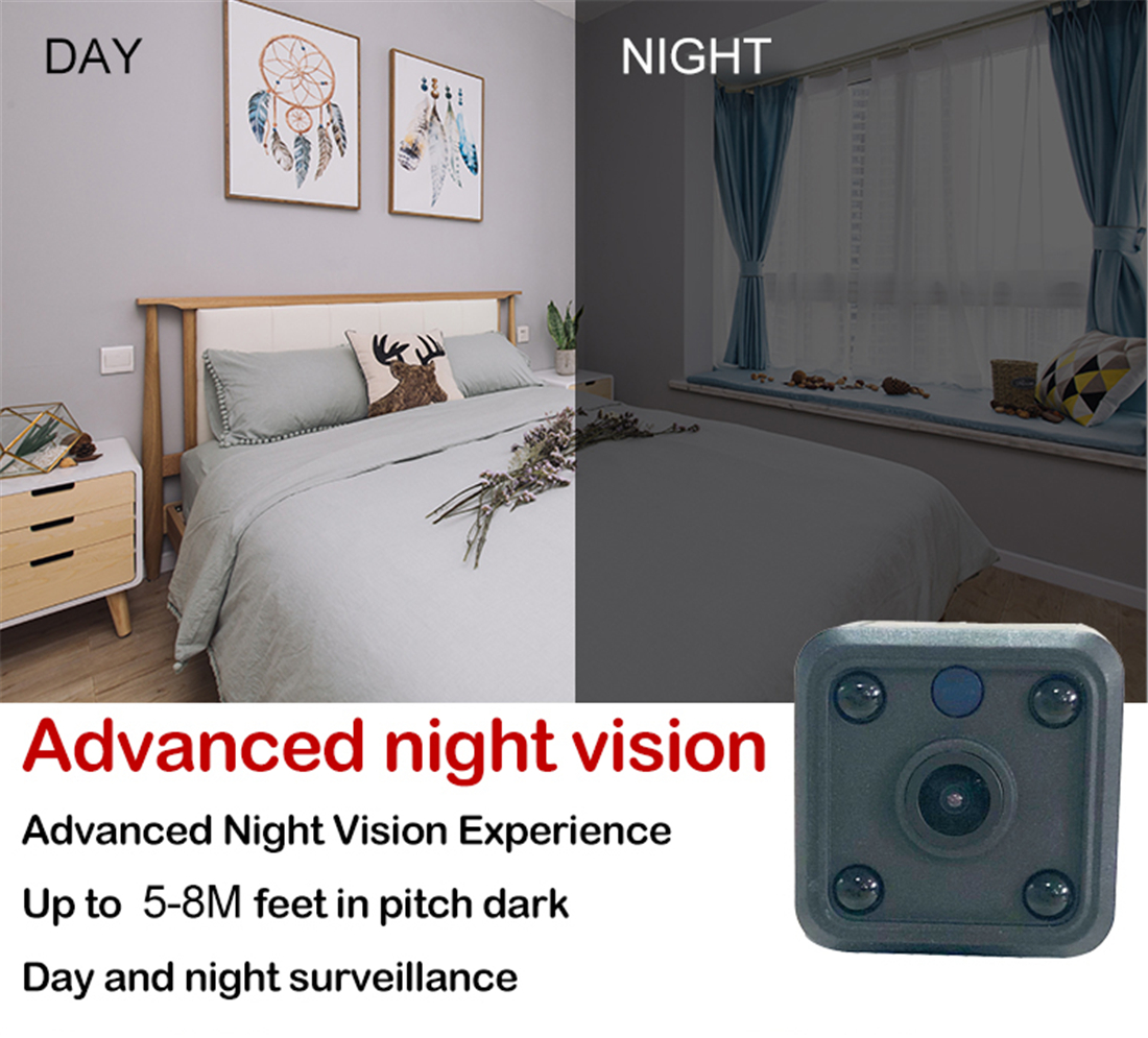 Mini Spy Hidden 1080P Camera WiFi Wireless Cloud Storage Micro SD Audio Video CCTV Small Security Camera