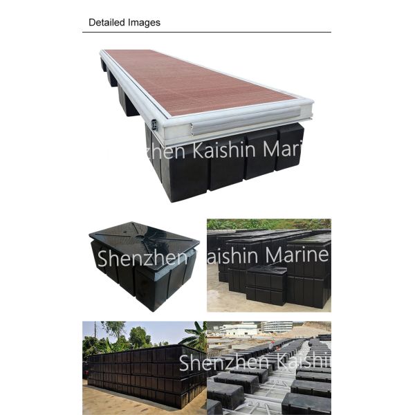 LLDPE Floating Dock Pontoon with Anti-Slip Surface, 15-Year Lifespan