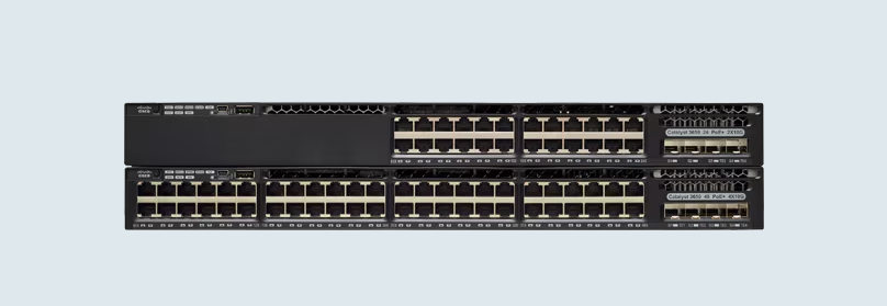WS-C3650-24TD-E 3650 series 24 Ports Gigabit PoE Uplink 10/100/1000 Data Base switch