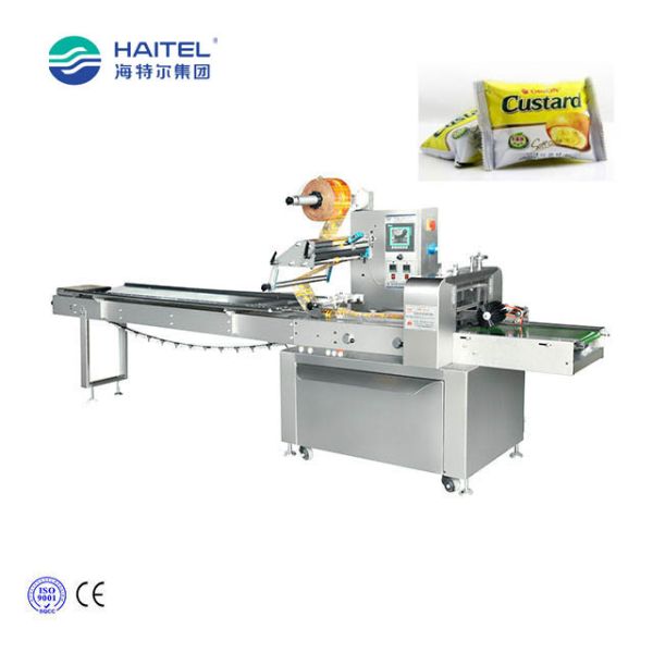 Automatic Horizontal Flow Pack Machine For Bread Cake Muffin Mask
